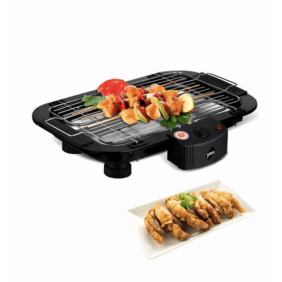 Parrilla Electrica Asador Portatil Bbq 3 Niveles 2000w Color Negro