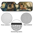 thumbnail image 6 of HUIACONG Cool Dog Windshield Sunshade Front Window Sun Shade Foldable Sun Visor for Jeep Wrangler TJ JK JKU Sport Sahara Rubicon 2 Door & 4 Door, 6 of 6
