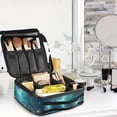thumbnail image 5 of FORMRS Travel Makeup Bag Large Capacity Train Case Cosmetic Organizer with Adjustable Dividers, Magical Forest Glowing Lights, 5 of 8