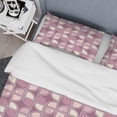 thumbnail image 4 of Designart 'Retro Purple Pink Desing' Mid-Century Modern Duvet Cover Set, 4 of 4