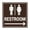 Brown, variant on Square Restroom Sign (Lt Gray) - Small