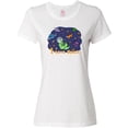thumbnail image 3 of Inktastic I Love Space Cute Dinos and Planets Women's T-Shirt, 3 of 5