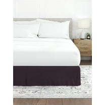 Comfort Canopy - Purple Pleated Bed Skirt Box Spring Frame Cover for TwinXL Size Bedding