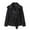 Black, variant on Wutalume Women's Solid Color Thick Long Sleeve Fashion Coat Jacket, Belted Short Jacket for Casual and Office Wear with Modern and Comfortable Design,Black L