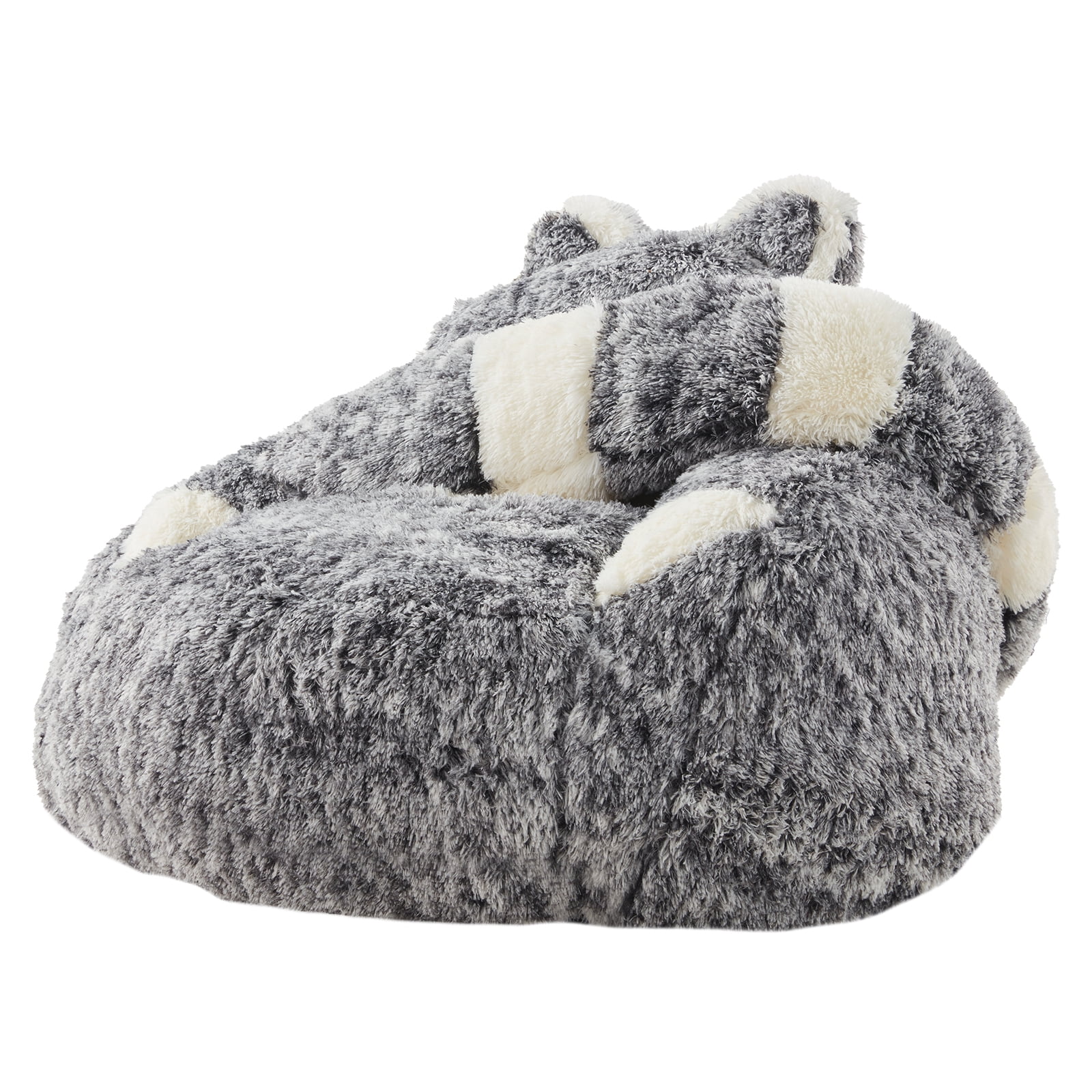 Ebenchico 3.7ft Raccoon Shaped Bean Bag Chair for Adults Teens Kids, Large Beanbag Chairs for Reading Gaming Relaxing(Black)