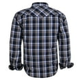 thumbnail image 2 of Coevals Club Men's Western Shirt Cowboy Plaid Country Pearl Snap Button Long Sleeve Two Pockets Work Shirts 07 Blue Black White XX-Large, 2 of 7