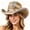 Z11-Khaki, variant on Cowboy Hat Western Mens Classic Straw French Hat Cowgirl Women Summer Rancher Hats with 10cm Wide Brim