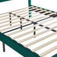 thumbnail image 6 of VECELO Full Upholstered Platform Bed Frame, Height Adjustable Nailhead Trim Headboard, Easy Assembly/No Box Spring Required, Dark Green, 6 of 9