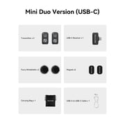 Hollyland LARK A1 2.4GHz 2-Person Wireless Mini Duo Version Lavalier Microphone System with USB-C Connector, Space Gray