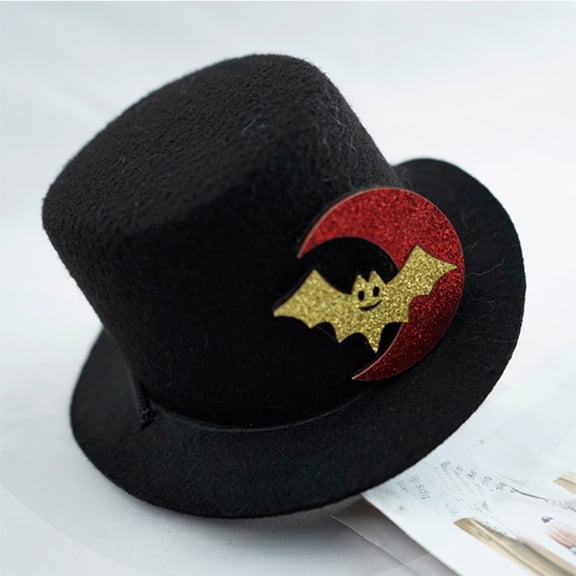 Dog Gentleman Top Hat Pet Cosplay Costume Accessory, Adjustable Halloween Party Hat for Cats & Small Dogs, Cute Formal Headwear(6.3Inch,C)