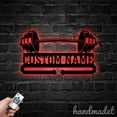 thumbnail image 3 of Handmadetneonsign Powerlifting Medal Hanger Metal Wall Art Light, Weightlifter Metal Sign Wall Decor, Gym Metal Decor 46921, 3 of 5