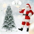 thumbnail image 4 of Costway 6 FT Pre-Lit Flocked Christmas Tree Hinged w/ 260 LED Lights & 1415 Branch Tips, 4 of 10