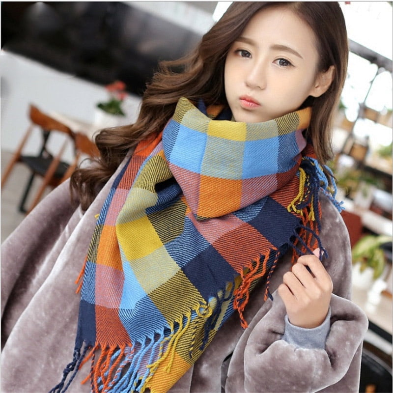 Écharpe Longue D'hiver - 215 X 35 Cm, Polyester Doux Et Chaud - Pour Femme, Style Décontracté Ou Habillé - 9