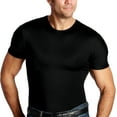 thumbnail image 2 of Insta Slim - Made in USA - Firm Compression Crew-Neck Shapewear for Men. Tummy Control Slimming Body Shaper Undershirt for Gynecomastia, Beer Belly & Back Support (Midnight Navy, 3X), 2 of 16