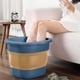 thumbnail image 4 of Cubo plegable para baño de pies | Bañera retráctil portátil para remojo de pies para casa y oficina | Bañera de hidromasaje de gran capacidad con retención de calor y base antideslizante, 4 of 6