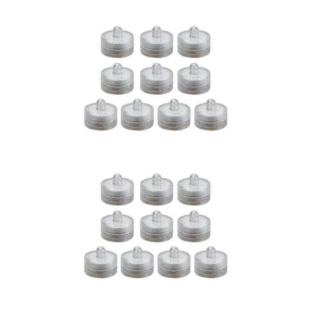 Decodeary Stylish Submersible LED Tea Candles for Wedding Party Centerpieces Yellow Light 3 x 2.6cm 2Set
