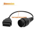 thumbnail image 3 of Unique Bargains DC 12V 38 to 16 Pin OBD2 Car Diagnostic Connector Adapter Cable for Benz, Black, 3 of 6