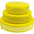 thumbnail image 1 of Cake Stand Home Party Dessert Table Display Rack Dessert Cake Tray Cold Meal Tea Break Table Afternoon Tea Center Rack Metal yellow 1 PCS L 12 INCH, 1 of 6