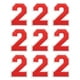 thumbnail image 1 of Parche de número Uxcell de 2" número 2 bordado (rojo, paquete de 9), 1 of 6