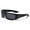 Black Frame With Black Logo, variant on Polarized Khan Men Anti Glare Fishing Cycling Driving Sport Sunglasses