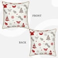 thumbnail image 7 of Velvet Decorative Throw Pillow Covers Set of 2, Soft Square Cushion Cover with Invisible Zipper Christmas Xmas Tree Snow Printing, 20"x20", 7 of 7