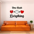 thumbnail image 1 of Home Wall Decal - Time Heals Everything - Cute Quote Design Cute Borken and Healed Heart with Cute Clock - Proudly Hand Made Decal - Size: 30 In(W) x 24 In(H), 1 of 5