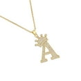 thumbnail image 2 of Minnieouse InitialNecklacePendantEnglish Letter A to Z Name Crystal Gold Charm Modern Birthday Valentine'sDay Gifts Ropa, zapatos y accesorios Miscelánea A 1, 2 of 6