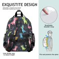 thumbnail image 5 of Space Dinosaur Pattern Cute School Backpack Bag for School with Padded Back and Adjustable Shoulder Straps 15.25"x11.5"x5.25", 5 of 5