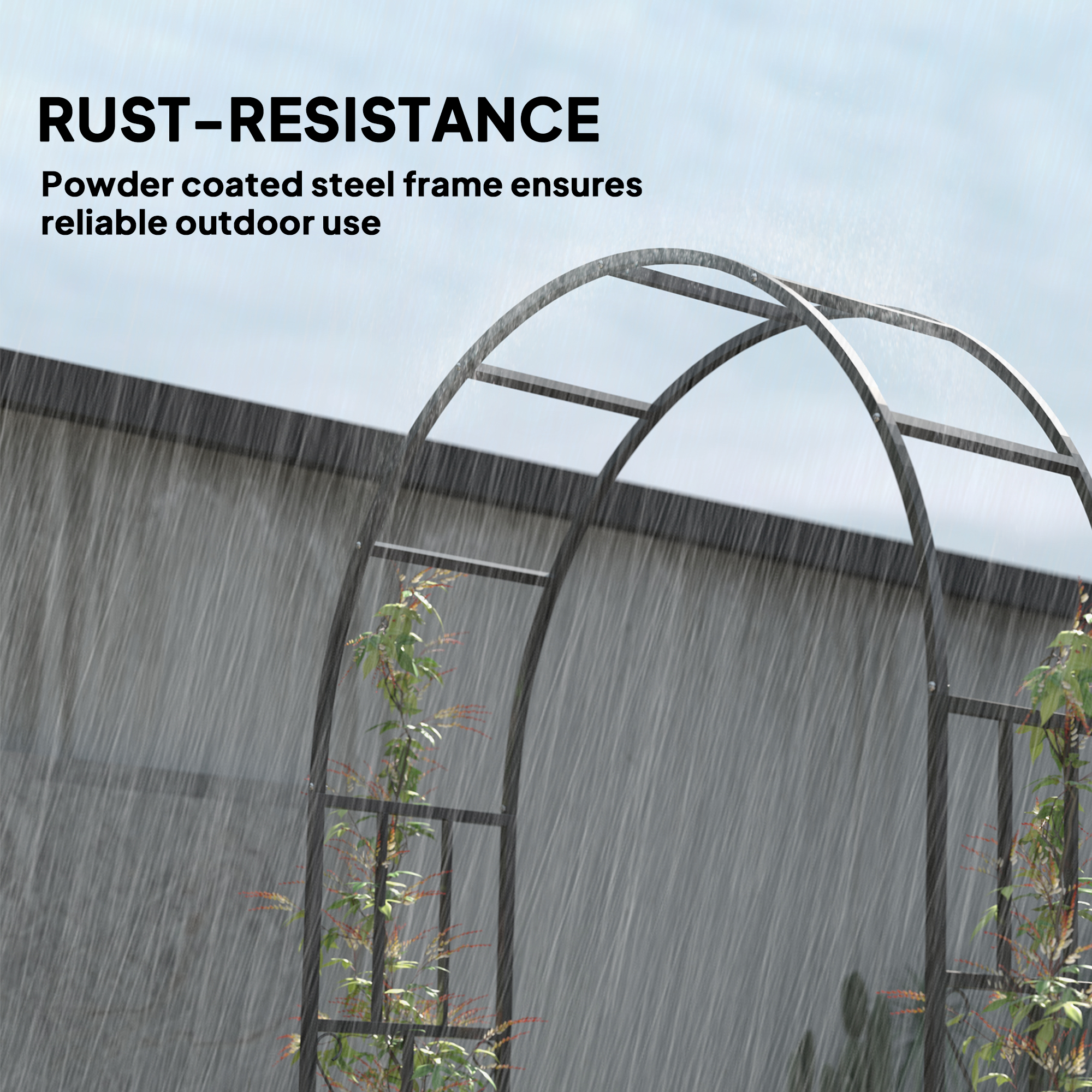 Garden Arbor Trellis, Steel Garden Arch Trellis for Climbing Plants Roses Wisteria Vines, Flower Arch Wedding Arch Stand