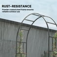 thumbnail image 3 of Outsunny 7.3ft Steel Garden Arch Trellis, Garden Arbor Trellis for Climbing Plants Roses Vines, Flower Arch Wedding Arch Stand for Lawn, Black, 3 of 9