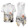 thumbnail image 7 of Psesaysky Japanese Style Matching Couple Outfit 2026 Sleeveless Tank Dress for Women Summer Beach Flowy Sundress or Mens Short Sleeve Shirts Button up Top His or Her Clothes, 7 of 7