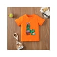 thumbnail image 2 of Toddler Infant Kids Easter Casual T-shirt Short Sleeve Round Neck Cartoon Dinosaur Print Cotton Tops, 2 of 7