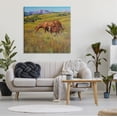 thumbnail image 3 of Stupell Industries Horses Grazing in Meadow Animals & Insects Painting Gallery Wrapped Canvas Print Wall Art, 36 x 36, 3 of 8