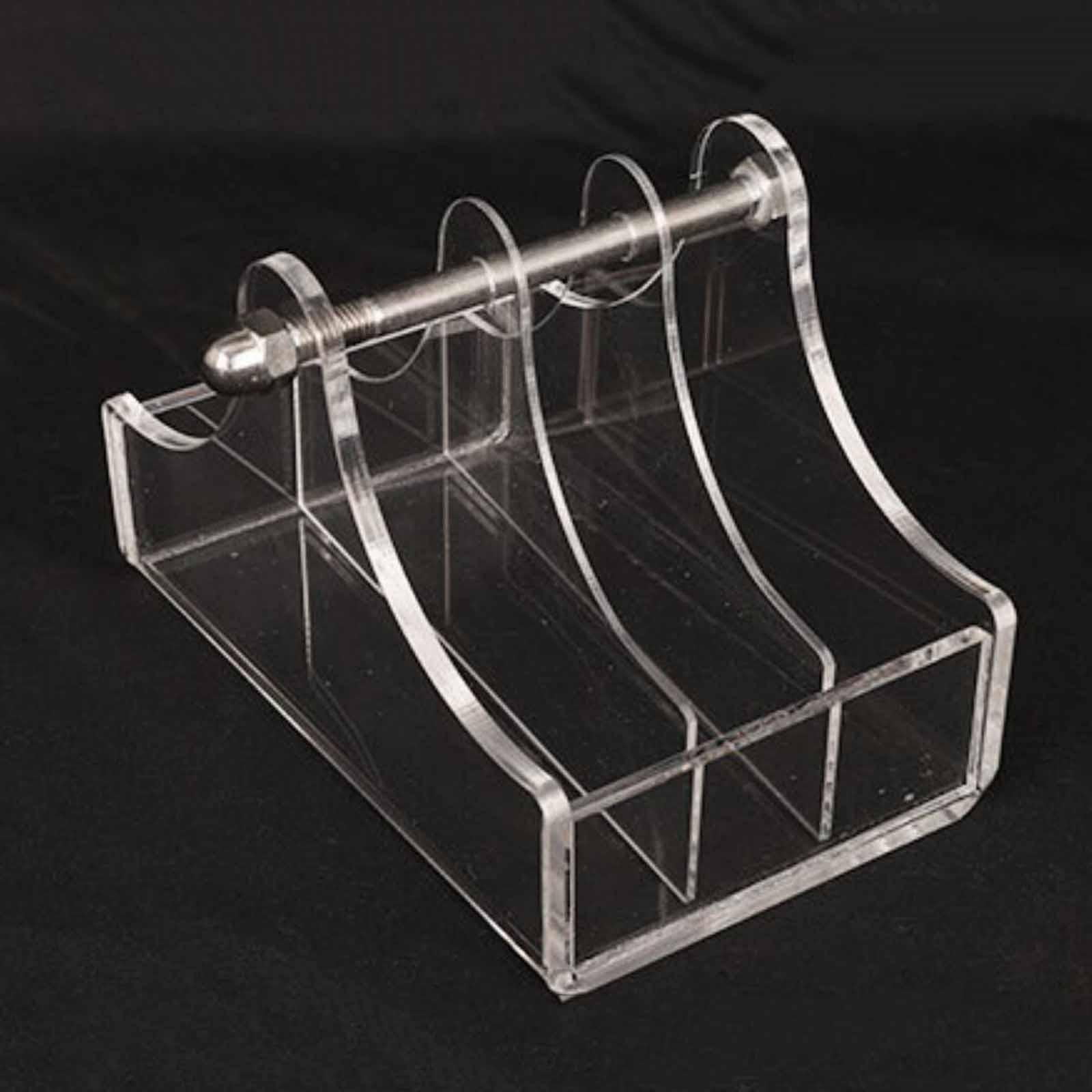 GUOOL Ribbon Holder Ribbon Organizer Space Saving DIY Craft Room Spool Storage Tool Acrylic Ribbon Storage Rack Tabletop Embroidery 3 Slot