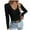 Black, variant on Lenpel Women's Lightweight Sweaters Trendy Long Sleeve Scalloped V Neck Slim Knit Pullover Tops Ribbed Casual Sweaters(White,X-Large)
