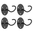 thumbnail image 2 of 4 Set Wrought Iron Wall Mounted Hooks Plant Bracket Hangers for Hanging Bird Feeders Lanterns, 2 of 8