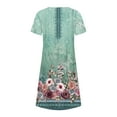 thumbnail image 5 of Robe Maxi à Manches Robe d'Été Bohème à Imprimé pour Femme Robe de Plage à Manches Courtes Robe Longueur Genou Robe à Manches Courtes en Liquidation, 5 of 5