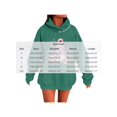 thumbnail image 4 of Zynoxe Hooded Sweatshirt Women with Kangaroo Pocket Drawstring Pullover Hoodie Realxed Long Sleeve Print Sweatshirts Fashionable Christmas Sweatshirts for Women #D Green L, 4 of 6