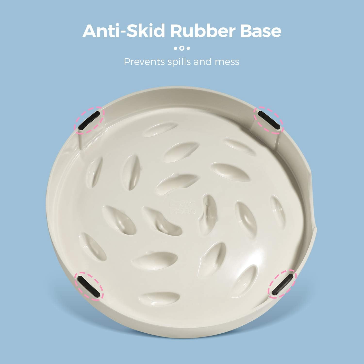 MSBC Dishwasher Safe Habitat Mounted Large Melamine Slow Feeder Bowl for Dogs, Pink