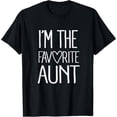 thumbnail image 2 of 100% Cotton I'm The Favorite Aunt Cute Newborn Family T-Shirt, 2 of 5