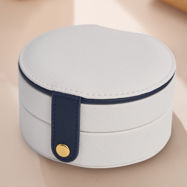 Organizador De Almacenamiento De Joyas Joyero portátil Caja de exhibición de pendientes para mujer (doble capa blanca) Sywqhk Libre de BPA