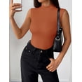 thumbnail image 5 of Zeagoo Womens Sleeveless Mock Turtleneck Tank Tops Slim Fit Stretch Ribbed Tops Casual Basic Layering Shirts, 5 of 7