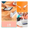 thumbnail image 4 of Cable V8 Micro Usb Android Datos Carga Rápida 2.4a U-volt Color Blanco Vcbl001, 4 of 8