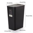 thumbnail image 2 of Bangcool Kitchen Trash Can Plastic 2.11gal Waste Bin Garbage Can with Push-button Lid, 2 of 10