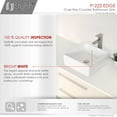 thumbnail image 3 of Stylish Vessel 15" White Porcelain Square Bathroom Sink P-222, 3 of 9