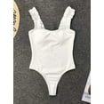 thumbnail image 5 of Roaso Women's Cute One Piece Swimsuits Ribbed Ruffle Strappy Swimwear Bathing Suits, 5 of 6