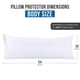 thumbnail image 4 of Utopia Ropa De Cama Protectores De Almohada Impermeables Con Cremallera (Paquete De 2 Blancos) Fundas De Almohada Con Cremallera De Tamaño Corporal Fundas De Almohada A Prueba De Chinches 20 X 54 Pulg, 4 of 5