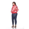 thumbnail image 4 of White Mark Women's Plus Size Floral Bomber Jacket, 4 of 5