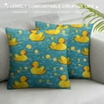 thumbnail image 3 of GOSMITH  Yellow Ducks Pillow Covers Yellow Ducks Pillowcase Throw Pillow Covers Decorative Square Pillow Cases Standard Size for Home Couch Sofa Bed Pillow Protector, 3 of 5