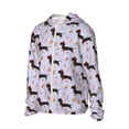 thumbnail image 2 of Pofeuu Dachshund Dog Print Sun Protection Outdoor Lightweight Full Zip UV Cooling Hoodie Long Sleeve Summer Clothing for Outdoor Hiking-Large, 2 of 5